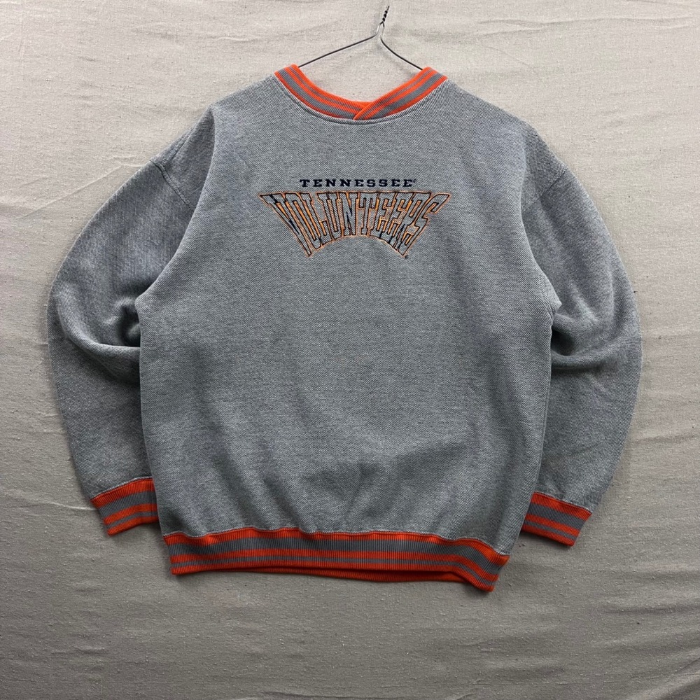 Red Oak Tennessee Volunteers Sweatshirt Mens Medium Grey Orange‎ Vintage Knit